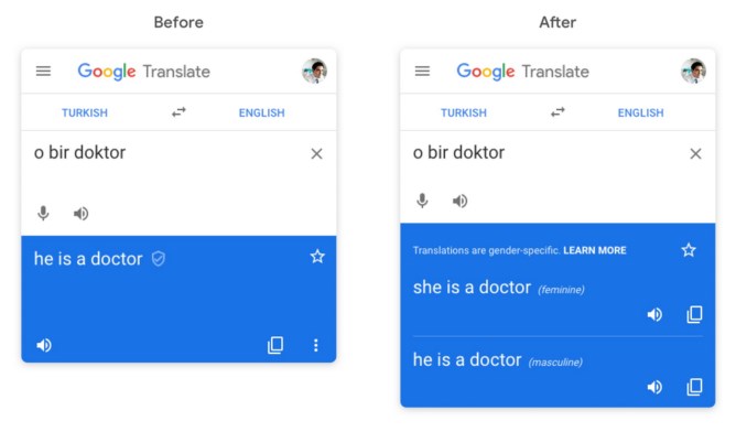 谷歌翻译升级：现可根据语境提供基于性别的翻
